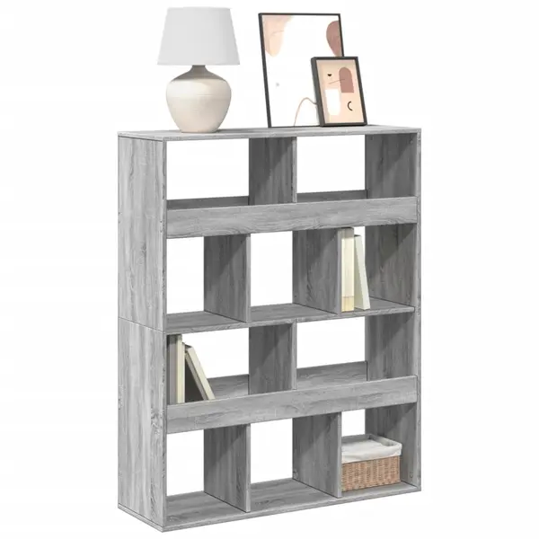 Gossi biblioteca, gri sonoma, 100x33x125,5 cm, lemn prelucrat