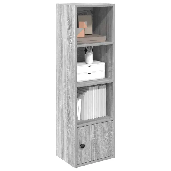 Gossi biblioteca, gri sonoma, 31x24x102 cm, lemn prelucrat