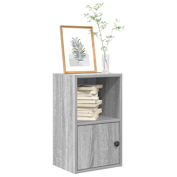 Gossi biblioteca, gri sonoma, 31x24x52 cm, lemn prelucrat