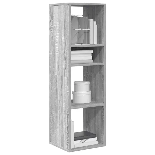 Gossi biblioteca, gri sonoma, 34x31x112 cm, lemn prelucrat