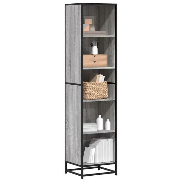 Gossi biblioteca, gri sonoma, 40x35x170,5 cm, lemn prelucrat