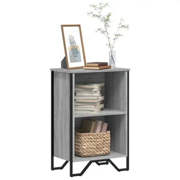 Gossi biblioteca, gri sonoma, 50x31x74,5 cm, lemn prelucrat