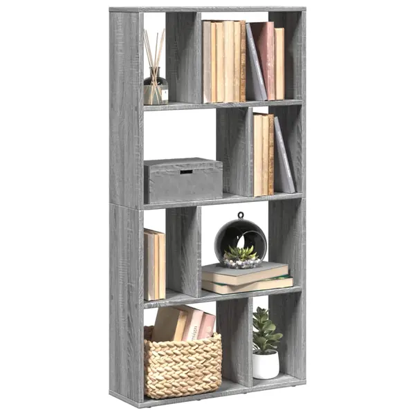 Gossi biblioteca, gri sonoma, 60x20x120 cm, lemn prelucrat