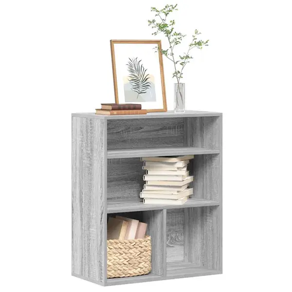 Gossi biblioteca, gri sonoma,60x30x71,5 cm, lemn prelucrat