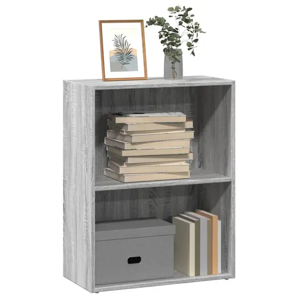 Gossi biblioteca, gri sonoma, 60x30x77 cm, lemn prelucrat
