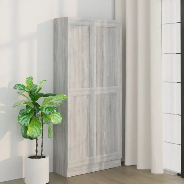 Gossi biblioteca, gri sonoma, 82,5x30,5x185,5 cm, lemn prelucrat