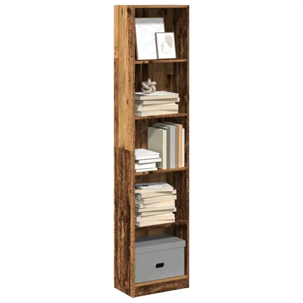 Gossi biblioteca, lemn vechi, 40x24x176 cm, lemn prelucrat