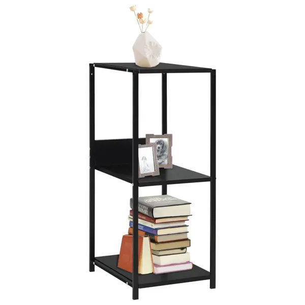 Gossi biblioteca mica, negru, 33,5 x 39,6 x 79,7 cm, lemn prelucrat