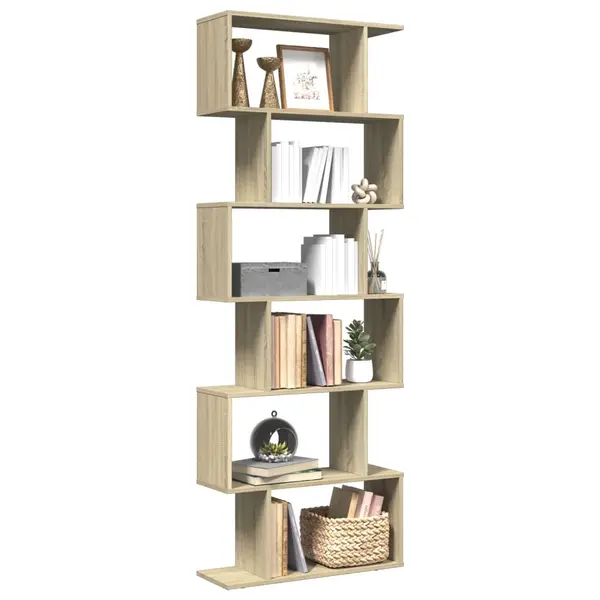 Gossi biblioteca/separator 6 niveluri stejar sonoma 70x24x193 cm lemn