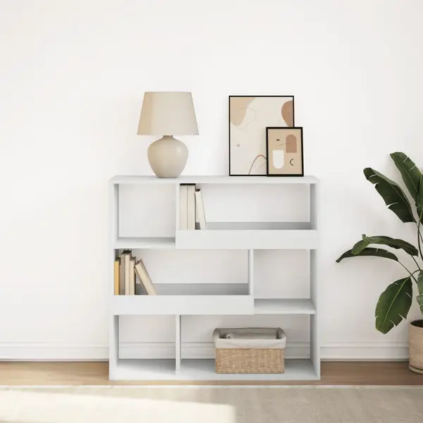 Gossi biblioteca/separator camera, alb, 100x33x94,5 cm