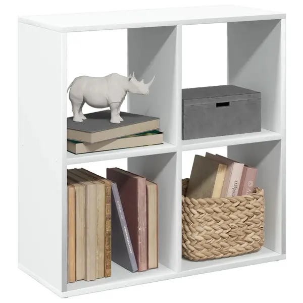 Gossi biblioteca/separator camera alb 69,5x29x69,5 cm lemn prelucrat