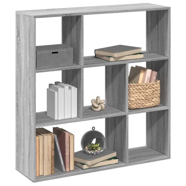 Gossi biblioteca/separator camera gri sonoma 102x29x103,5 cm lemn