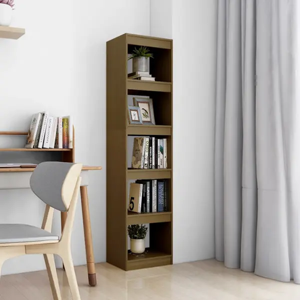 Gossi biblioteca/separator camera maro miere 40x30x167,5 cm lemn pin