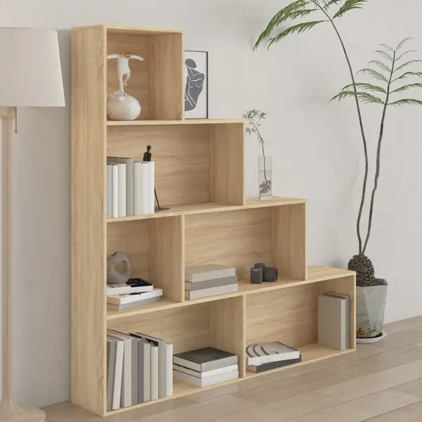 Gossi biblioteca/separator stejar sonoma 155x24x160 cm lemn prelucrat
