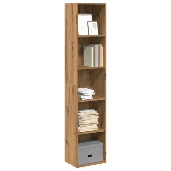 Gossi biblioteca, stejar artizanal, 40x30x189 cm, lemn prelucrat