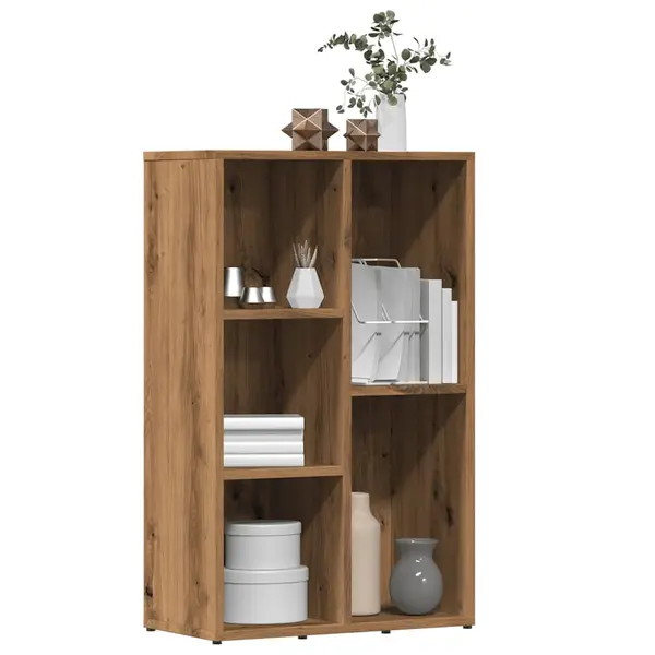 Gossi biblioteca, stejar artizanal, 45x25x80 cm, lemn prelucrat