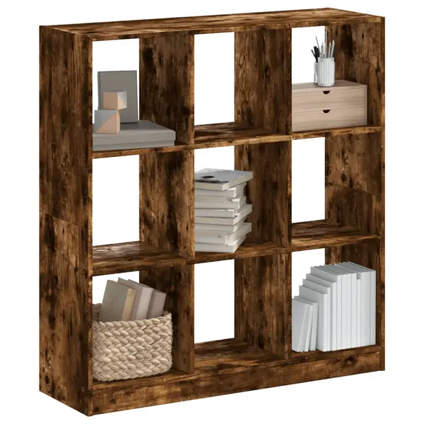 Gossi biblioteca, stejar fumuriu, 102x32x108 cm, lemn prelucrat