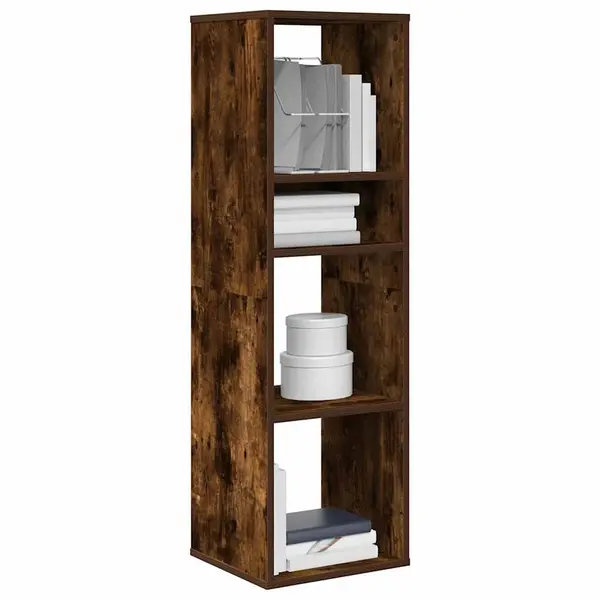 Gossi biblioteca, stejar fumuriu, 34x31x112 cm, lemn prelucrat