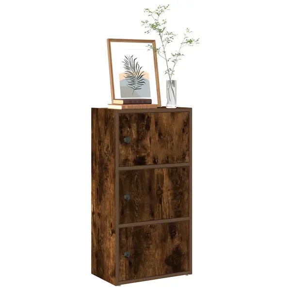 Gossi biblioteca, stejar fumuriu, 40x24x77 cm, lemn prelucrat