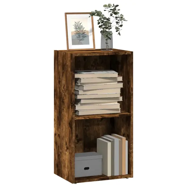 Gossi biblioteca, stejar fumuriu, 40x30x77 cm, lemn prelucrat