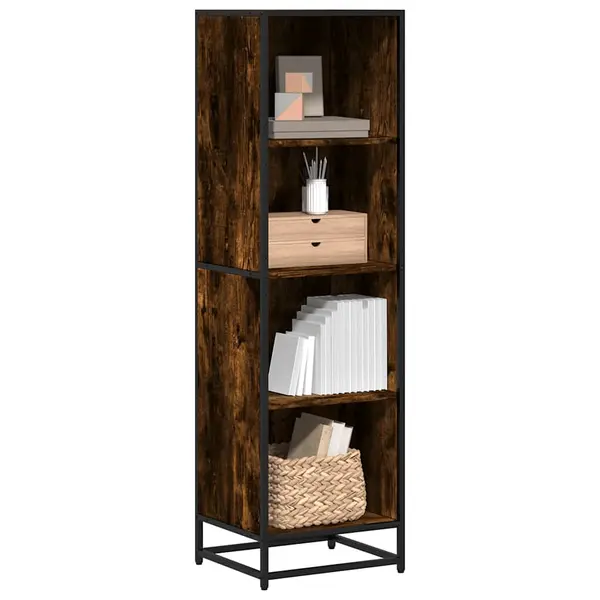 Gossi biblioteca, stejar fumuriu, 40x35x139 cm, lemn prelucrat