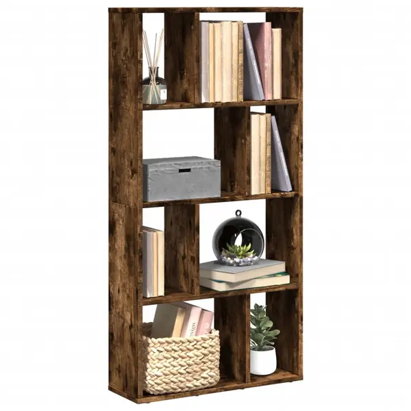 Gossi biblioteca, stejar fumuriu, 60x20x120 cm, lemn prelucrat