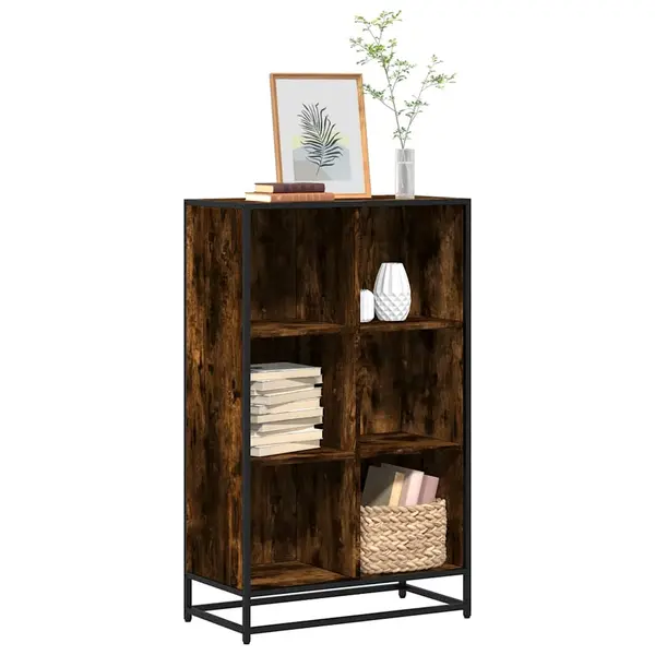Gossi biblioteca, stejar fumuriu, 65,5x33x107,5 cm, lemn prelucrat