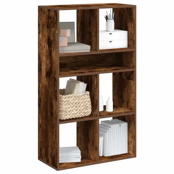 Gossi biblioteca, stejar fumuriu, 66x31x112 cm, lemn prelucrat