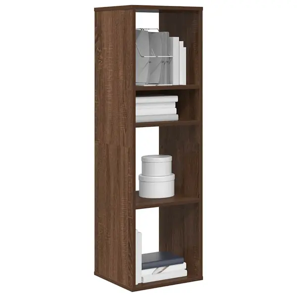 Gossi biblioteca, stejar maro, 34x31x112 cm, lemn prelucrat
