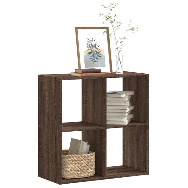 Gossi biblioteca, stejar maro, 68,5x32x68,5 cm, lemn prelucrat