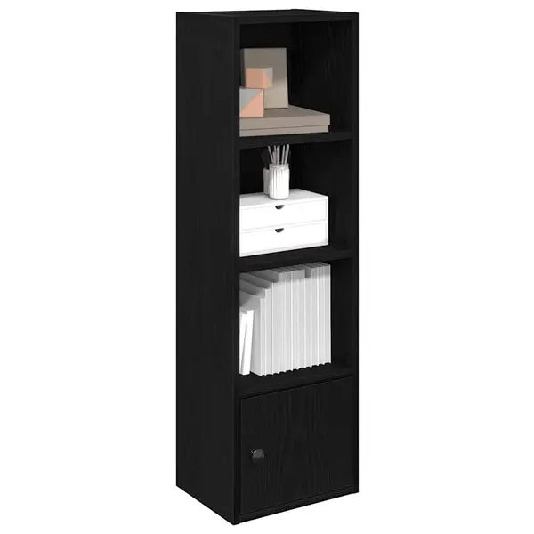 Gossi biblioteca stejar negru 31x24x102 cm lemn prelucrat