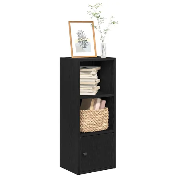 Gossi biblioteca stejar negru 31x24x77 cm lemn prelucrat