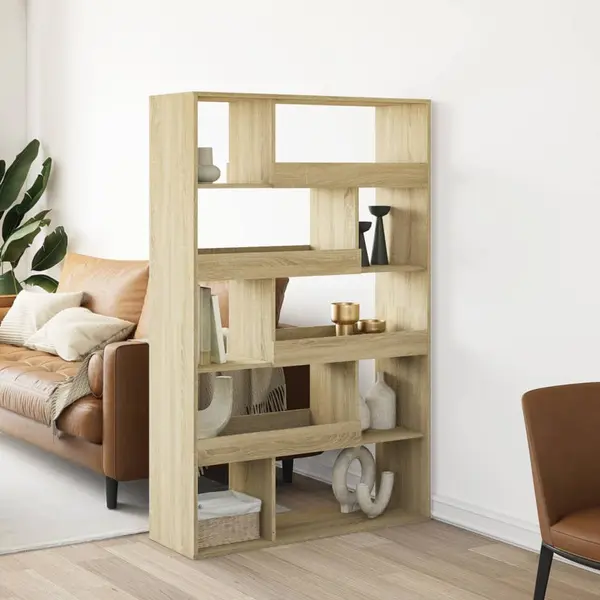 Gossi biblioteca, stejar sonoma, 100x33x156,5 cm, lemn prelucrat