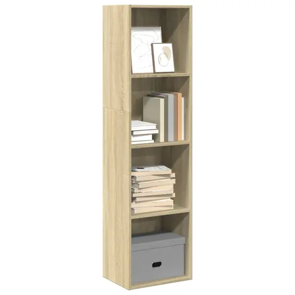 Gossi biblioteca, stejar sonoma, 40x30x152 cm, lemn prelucrat