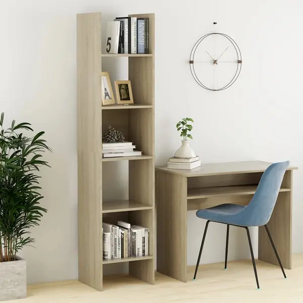 Gossi biblioteca, stejar sonoma, 40x35x180 cm, lemn prelucrat