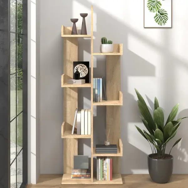 Gossi biblioteca, stejar sonoma, 48x25,5x140 cm, pal