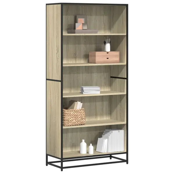 Gossi biblioteca, stejar sonoma, 80,5x35x170,5 cm, lemn prelucrat