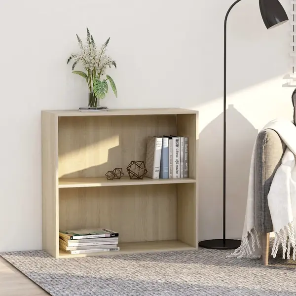 Gossi biblioteca, stejar sonoma, 80x30x76,5 cm, lemn prelucrat