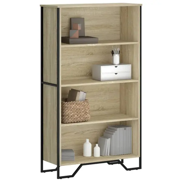 Gossi biblioteca, stejar sonoma, 80x31x137,5 cm, lemn prelucrat