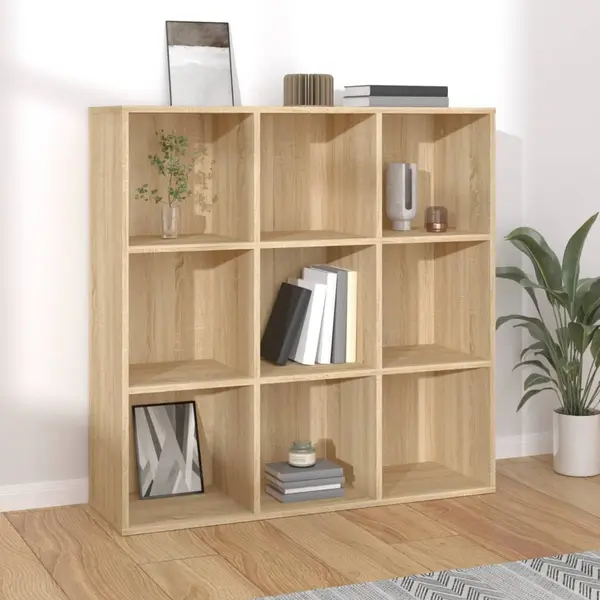 Gossi biblioteca, stejar sonoma, 98x29x97,5 cm, lemn prelucrat