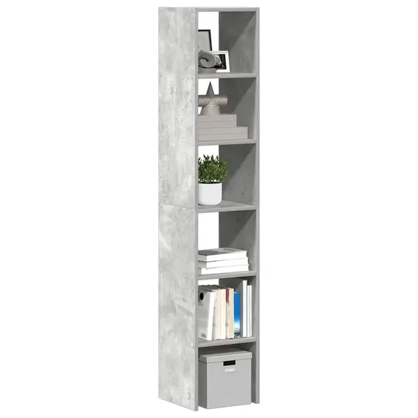 Gossi biblioteci 2 buc. stivuibile gri beton lemn prelucrat
