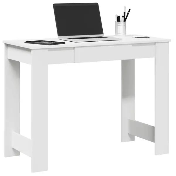 Gossi birou, alb, 100x45x75 cm, pal