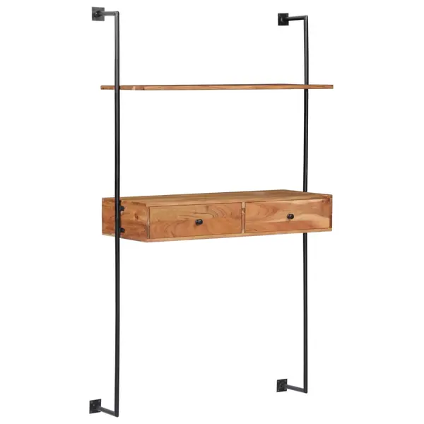Gossi birou de perete, 90 x 40 x 170 cm, lemn masiv de acacia