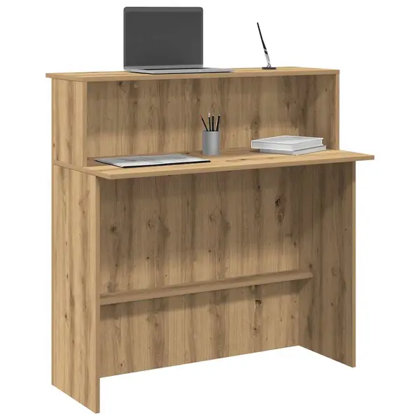 Gossi birou de receptie stejar artisan 100x50x103,5 cm lemn prelucrat