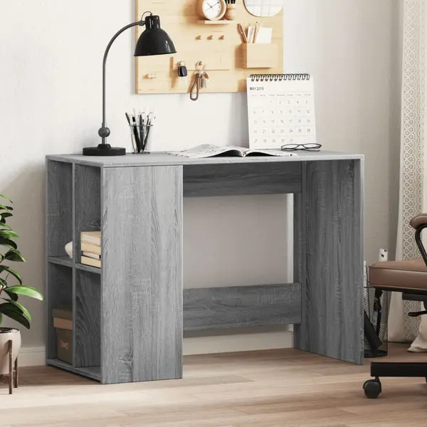 Gossi birou, gri sonoma, 102x50x75 cm, lemn compozit