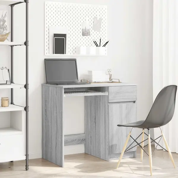 Gossi birou gri sonoma 86x49x76 cm lemn prelucrat