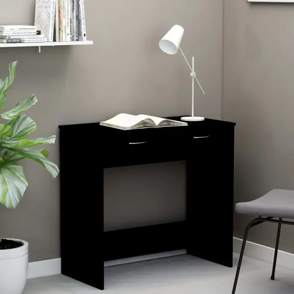 Gossi birou, negru, 80x40x75 cm, lemn prelucrat