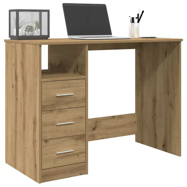 Gossi birou, stejar artizanal, 102x76x50 cm, lemn prelucrat
