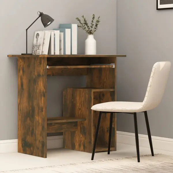 Gossi birou, stejar fumuriu, 80x45x74 cm, lemn prelucrat