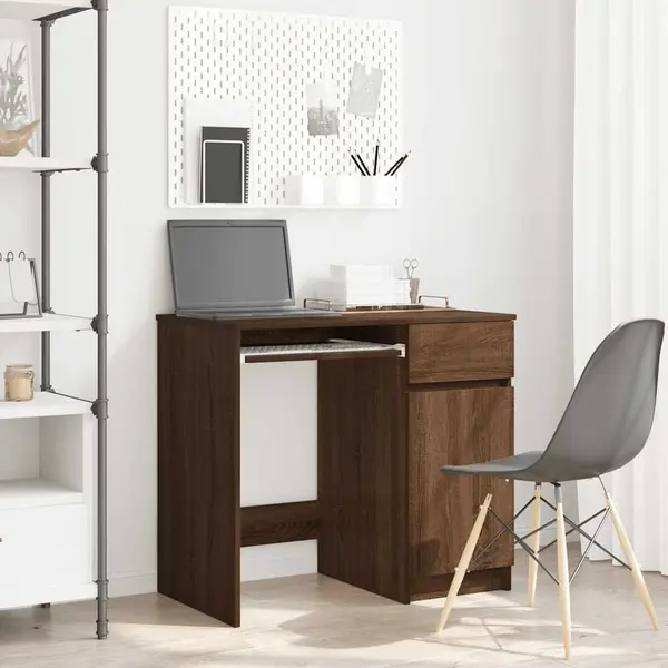 Gossi birou stejar maro 86x49x76 cm lemn prelucrat